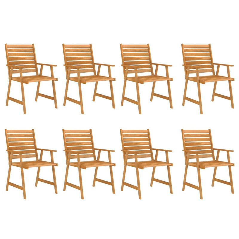 vidaXL 9 Piece Garden Dining Set Solid Acacia Wood