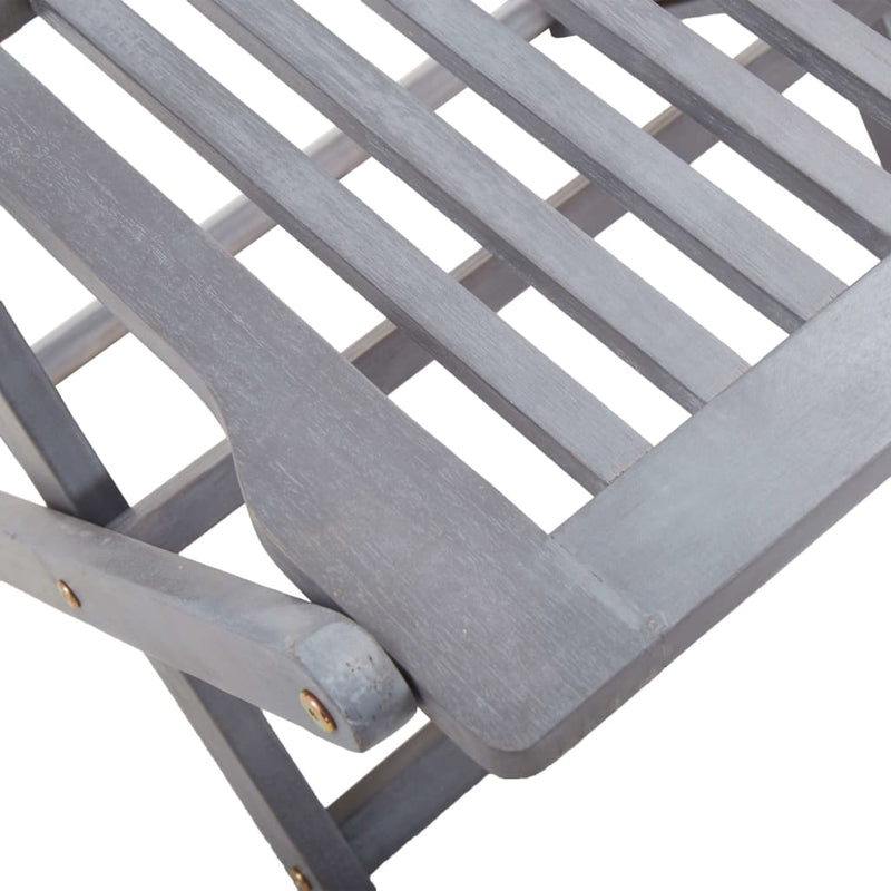 vidaXL 4 Piece Bistro Set Solid Acacia Wood Grey