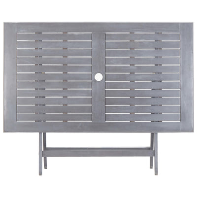 vidaXL 5 Piece Garden Dining Set Solid Acacia Wood Grey