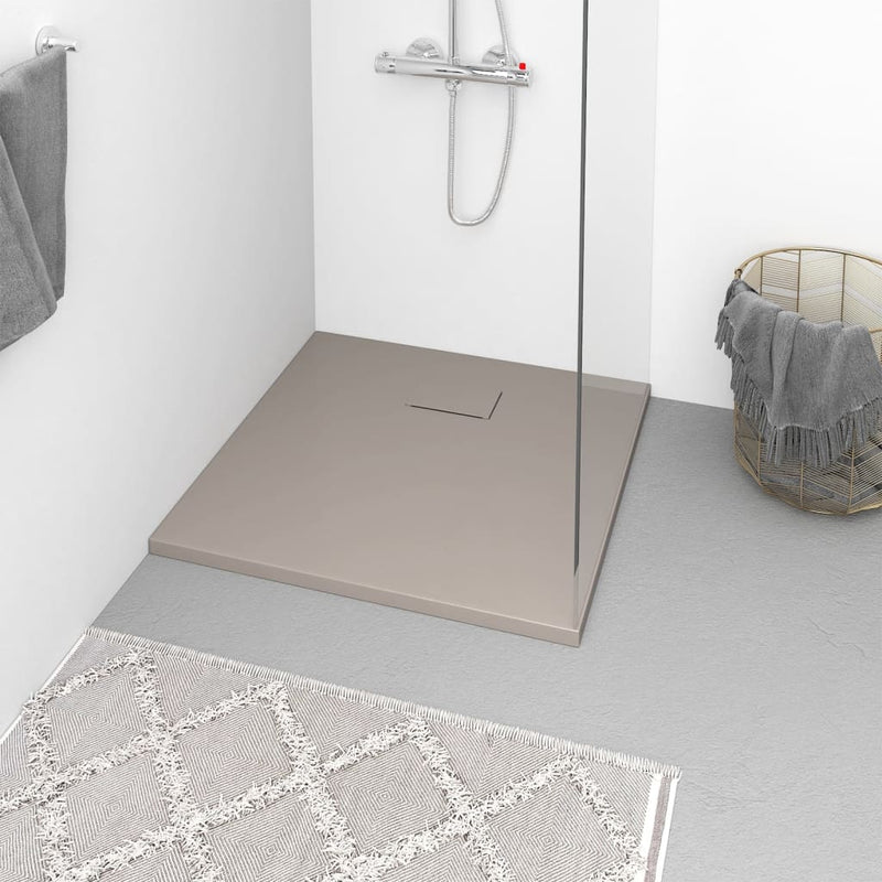 vidaXL Shower Base Tray SMC Brown 100x80 cm