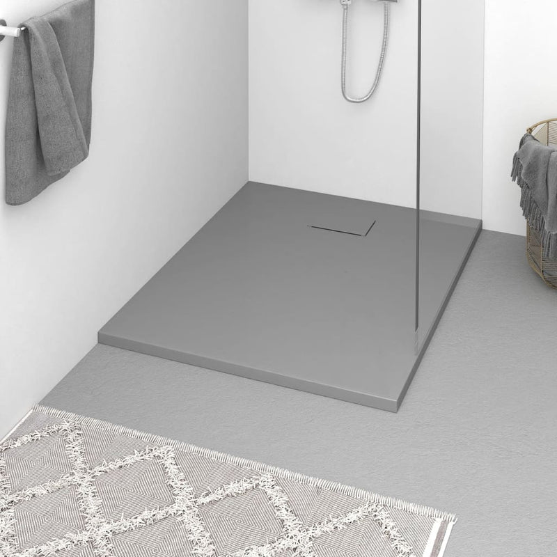 vidaXL Shower Base Tray SMC Brown 100x80 cm