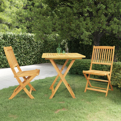 vidaXL 3 Piece Folding Garden Dining Set Solid Acacia Wood