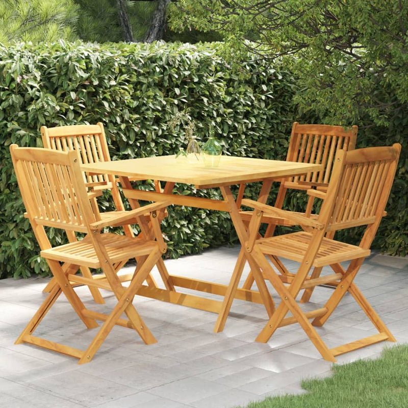 vidaXL 3 Piece Folding Garden Dining Set Solid Acacia Wood