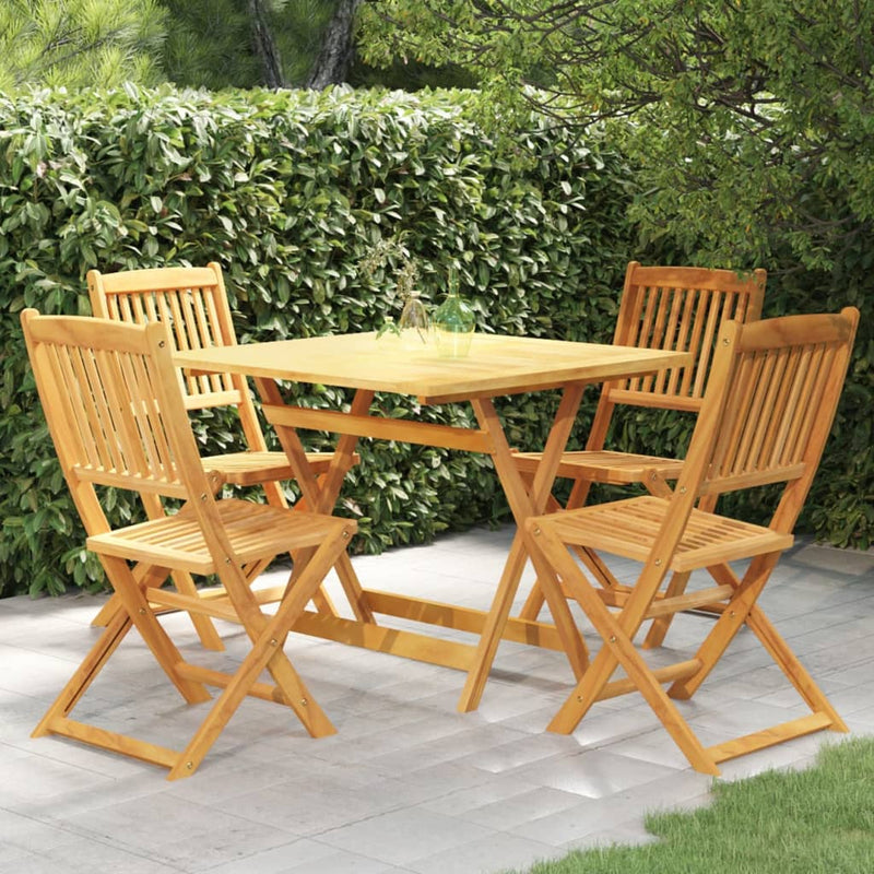 vidaXL 3 Piece Folding Garden Dining Set Solid Acacia Wood