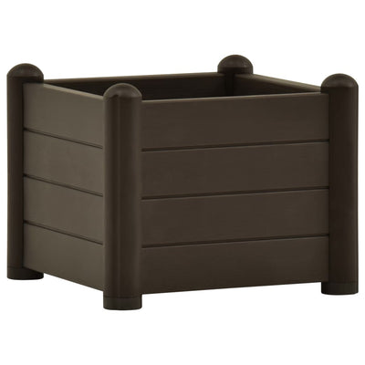 vidaXL Garden Raised Bed PP White 43x43x35 cm