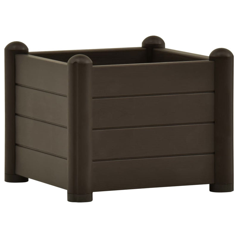 vidaXL Garden Raised Bed PP White 43x43x35 cm