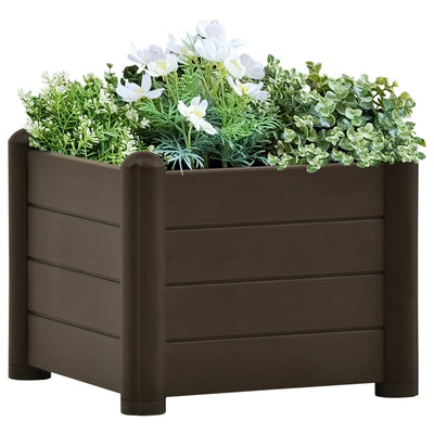 vidaXL Garden Raised Bed PP White 43x43x35 cm