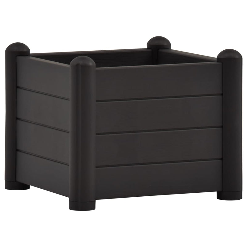 vidaXL Garden Raised Bed PP White 43x43x35 cm
