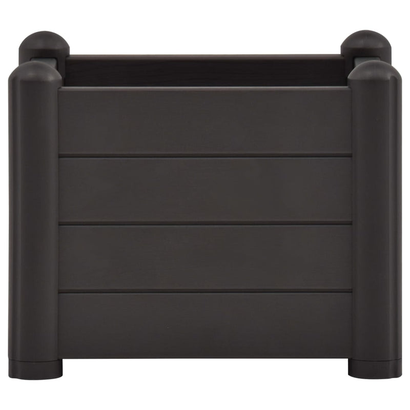 vidaXL Garden Raised Bed PP White 43x43x35 cm