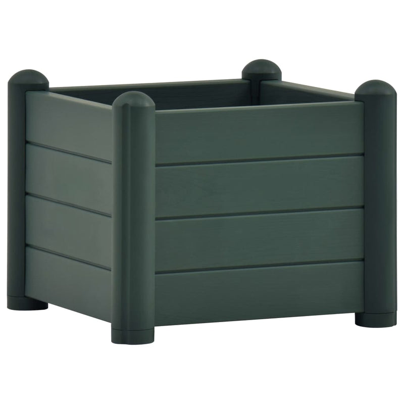 vidaXL Garden Raised Bed PP White 43x43x35 cm
