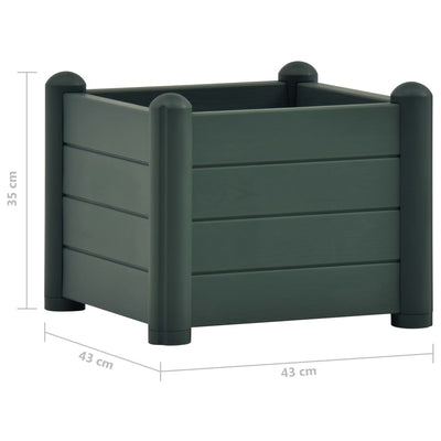 vidaXL Garden Raised Bed PP White 43x43x35 cm