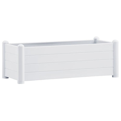 vidaXL Garden Raised Bed PP White 43x43x35 cm