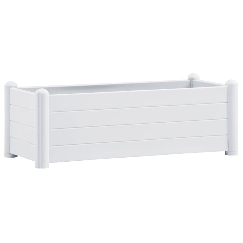 vidaXL Garden Raised Bed PP White 43x43x35 cm