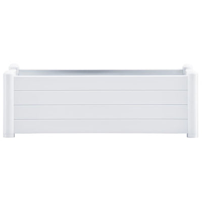 vidaXL Garden Raised Bed PP White 43x43x35 cm