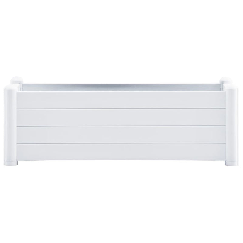 vidaXL Garden Raised Bed PP White 43x43x35 cm