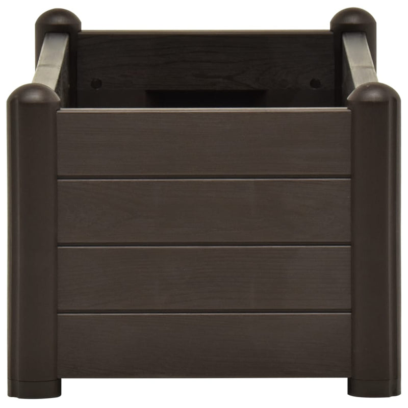 vidaXL Garden Raised Bed PP White 43x43x35 cm