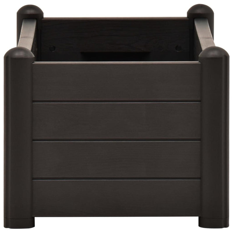 vidaXL Garden Raised Bed PP White 43x43x35 cm