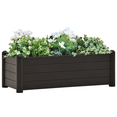 vidaXL Garden Raised Bed PP White 43x43x35 cm