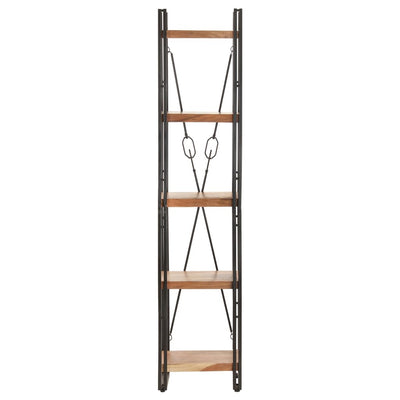 vidaXL 5-Tier Bookcase 40x30x180 cm Solid Acacia Wood