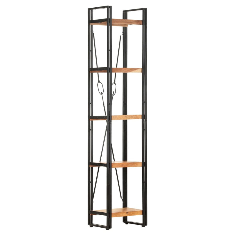vidaXL 5-Tier Bookcase 40x30x180 cm Solid Acacia Wood