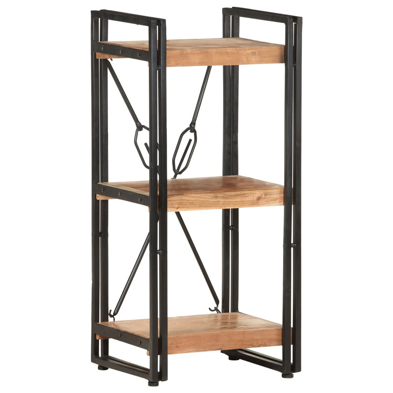 vidaXL 3-Tier Bookcase 140x30x80 cm Solid Acacia Wood