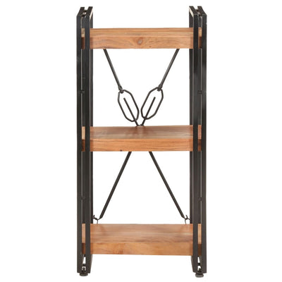 vidaXL 3-Tier Bookcase 140x30x80 cm Solid Acacia Wood