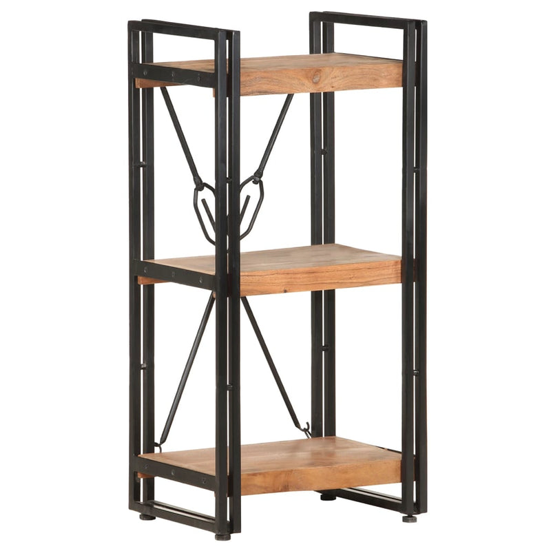 vidaXL 3-Tier Bookcase 140x30x80 cm Solid Acacia Wood
