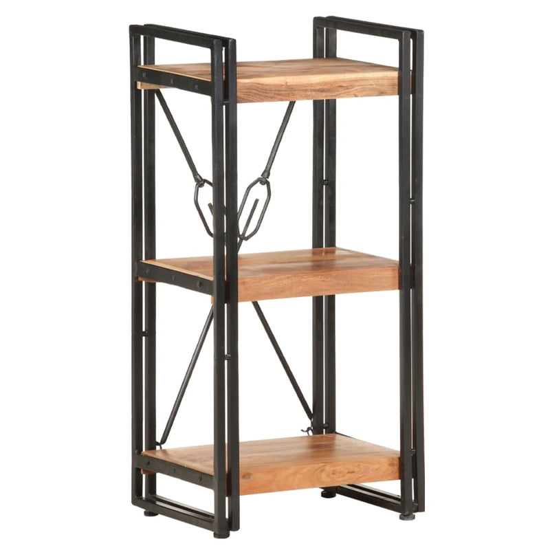 vidaXL 3-Tier Bookcase 140x30x80 cm Solid Acacia Wood