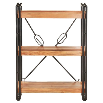 vidaXL 3-Tier Bookcase 140x30x80 cm Solid Acacia Wood