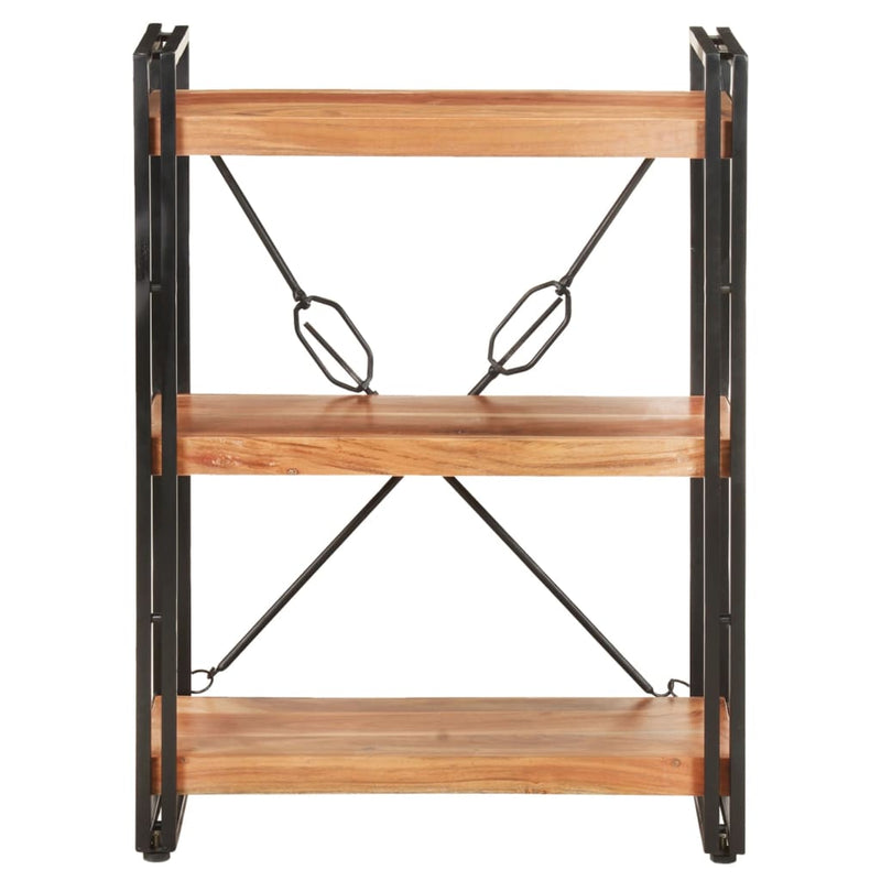vidaXL 3-Tier Bookcase 140x30x80 cm Solid Acacia Wood