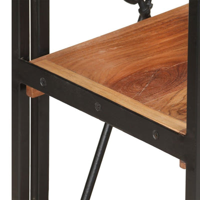 vidaXL 3-Tier Bookcase 140x30x80 cm Solid Acacia Wood