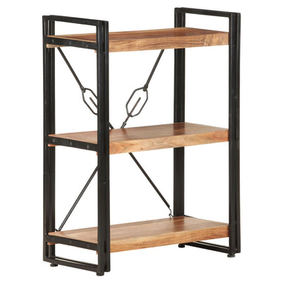 vidaXL 3-Tier Bookcase 140x30x80 cm Solid Acacia Wood