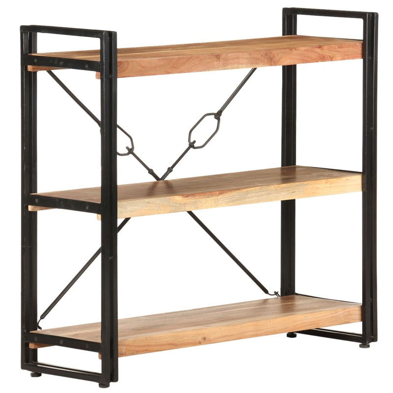 vidaXL 3-Tier Bookcase 140x30x80 cm Solid Acacia Wood