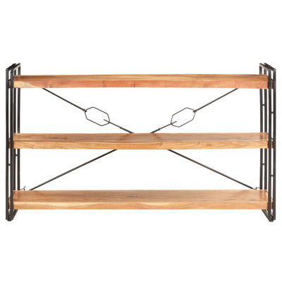 vidaXL 3-Tier Bookcase 140x30x80 cm Solid Acacia Wood