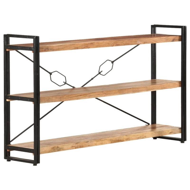 vidaXL 3-Tier Bookcase 140x30x80 cm Solid Acacia Wood