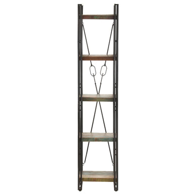 vidaXL 5-Tier Bookcase 40x30x180 cm Solid Reclaimed Wood