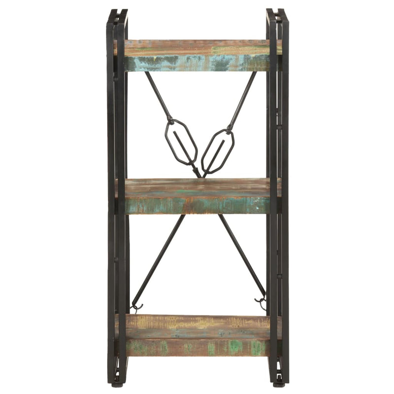 vidaXL 3-Tier Bookcase 90x30x80 cm Solid Reclaimed Wood