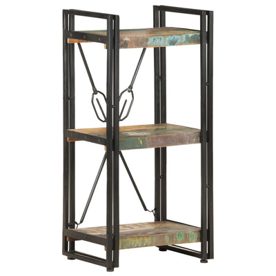 vidaXL 3-Tier Bookcase 90x30x80 cm Solid Reclaimed Wood