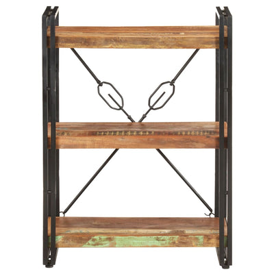 vidaXL 3-Tier Bookcase 90x30x80 cm Solid Reclaimed Wood