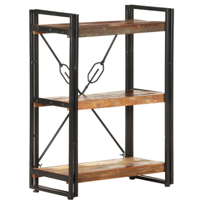 vidaXL 3-Tier Bookcase 90x30x80 cm Solid Reclaimed Wood