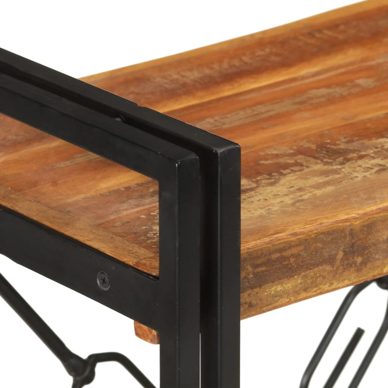 vidaXL 3-Tier Bookcase 90x30x80 cm Solid Reclaimed Wood