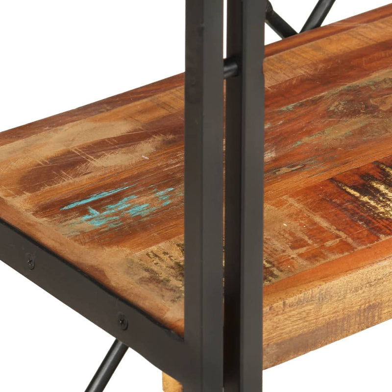 vidaXL 3-Tier Bookcase 90x30x80 cm Solid Reclaimed Wood