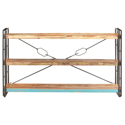 vidaXL 3-Tier Bookcase 90x30x80 cm Solid Reclaimed Wood