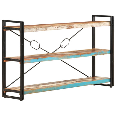 vidaXL 3-Tier Bookcase 90x30x80 cm Solid Reclaimed Wood