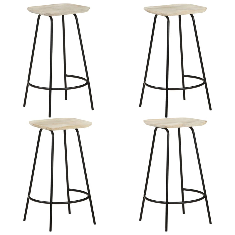 vidaXL Bar Stools 2 pcs Solid Mango Wood
