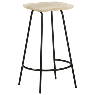 vidaXL Bar Stools 2 pcs Solid Mango Wood