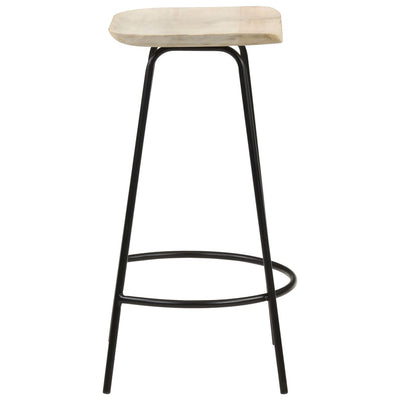 vidaXL Bar Stools 2 pcs Solid Mango Wood
