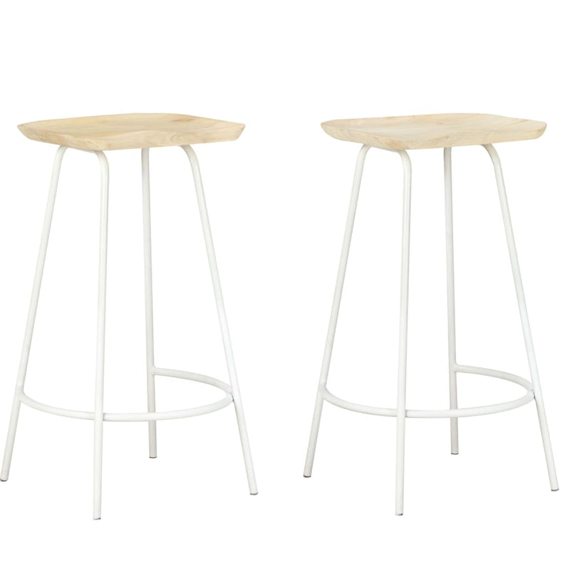 vidaXL Bar Stools 4 pcs Solid Mango Wood