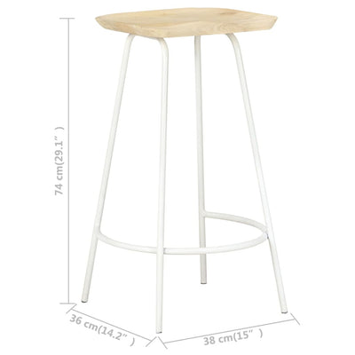 vidaXL Bar Stools 4 pcs Solid Mango Wood