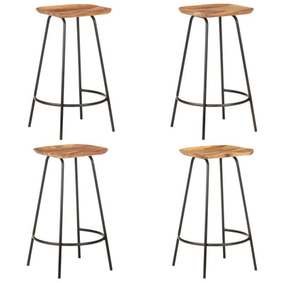 vidaXL Bar Stools 2 pcs Solid Acacia Wood
